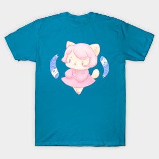 Cat girl - children's day fish in japan - Kawaii aesthetic T-Shirt